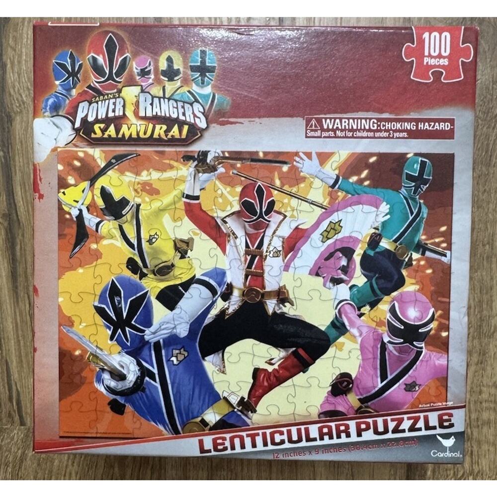 Saban's MMPR Power Rangers Samurai Lenticular Puzzle 100 pieces 2012 NEW SEALED